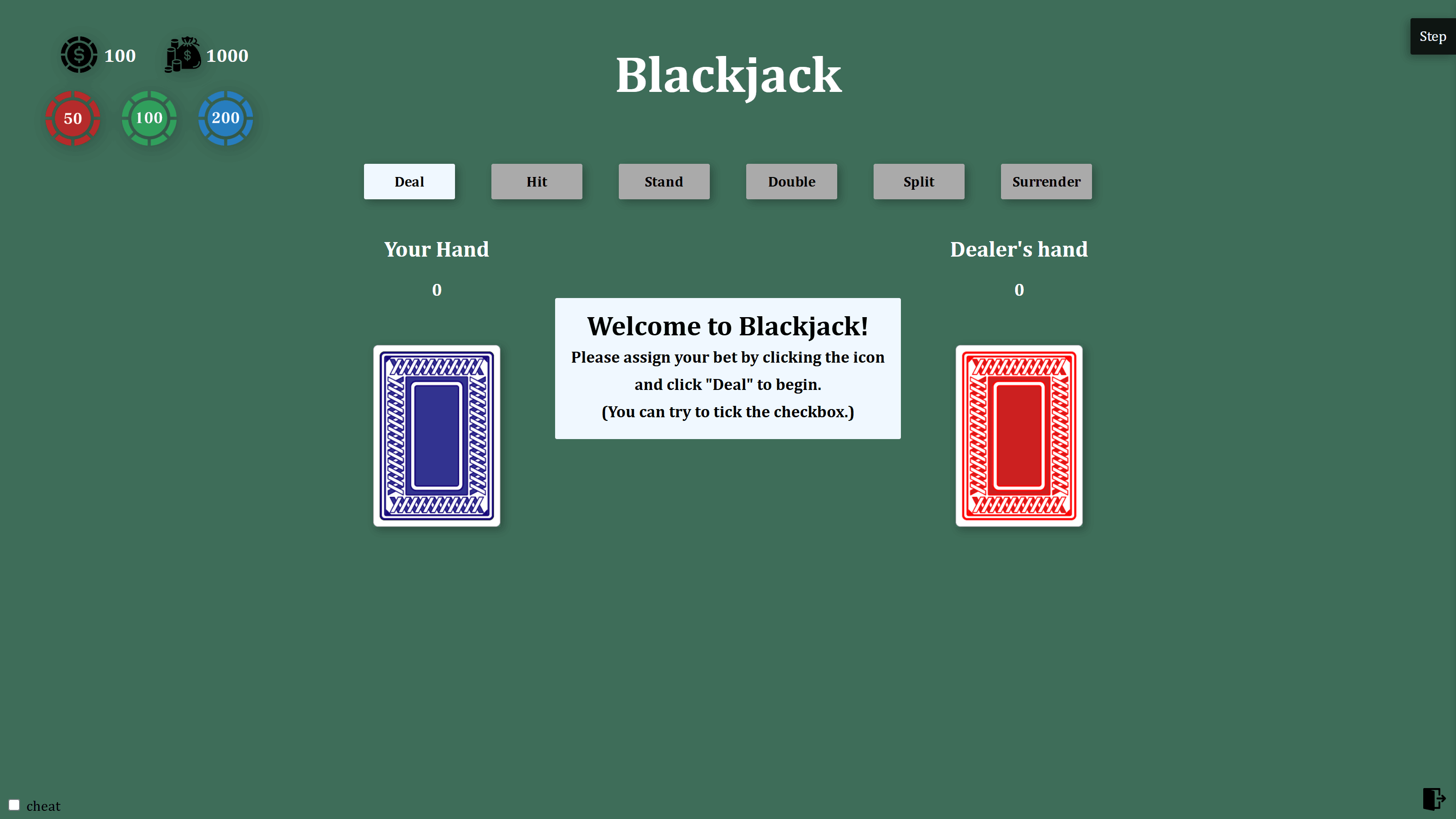 JavaScript Blackjack 遊戲 preview image